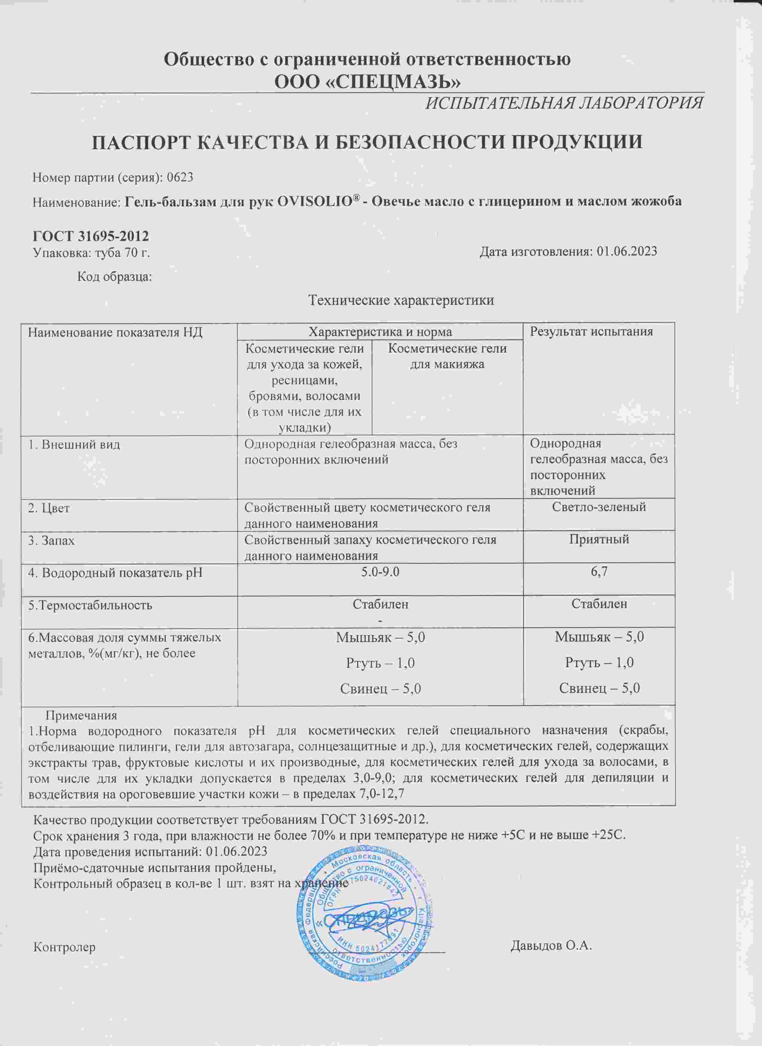 Паспорт №062023